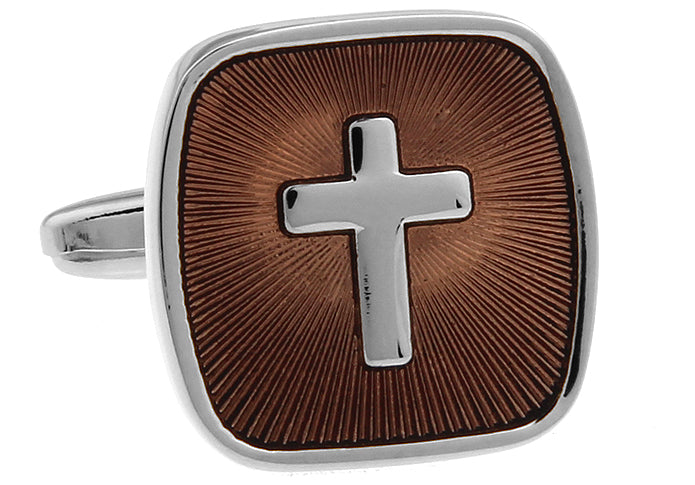 faith inspired cross cufflinks