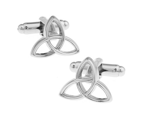 Silver Trinity Knot Christian cufflinks