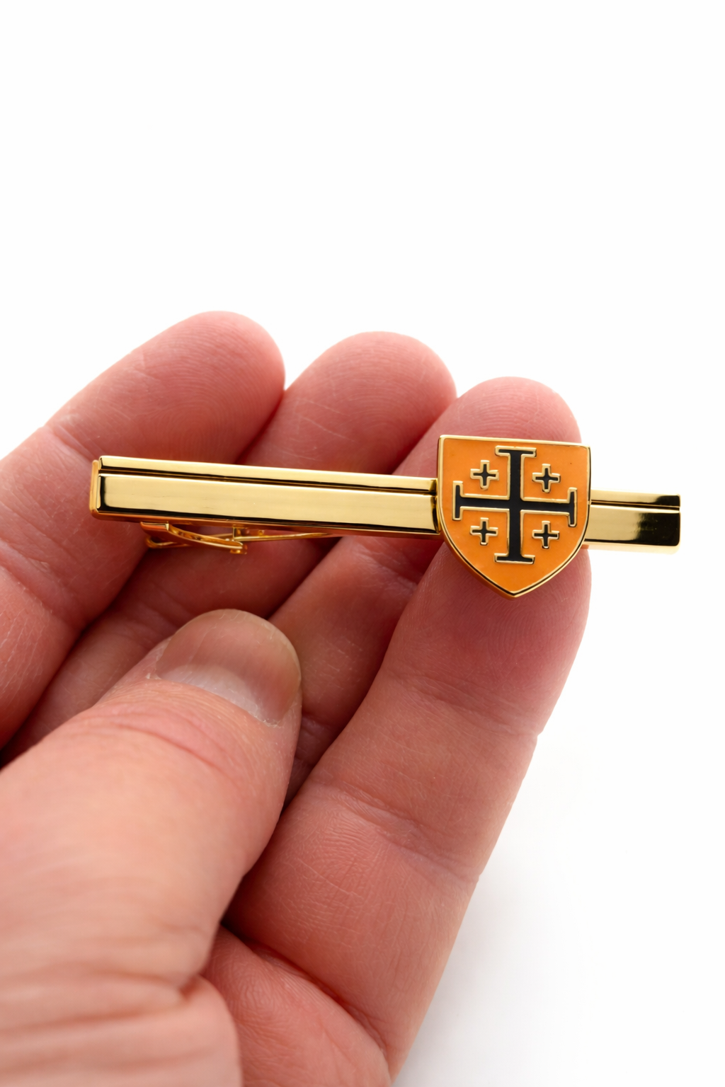 Faith-based men’s tie clip for church and formal wear