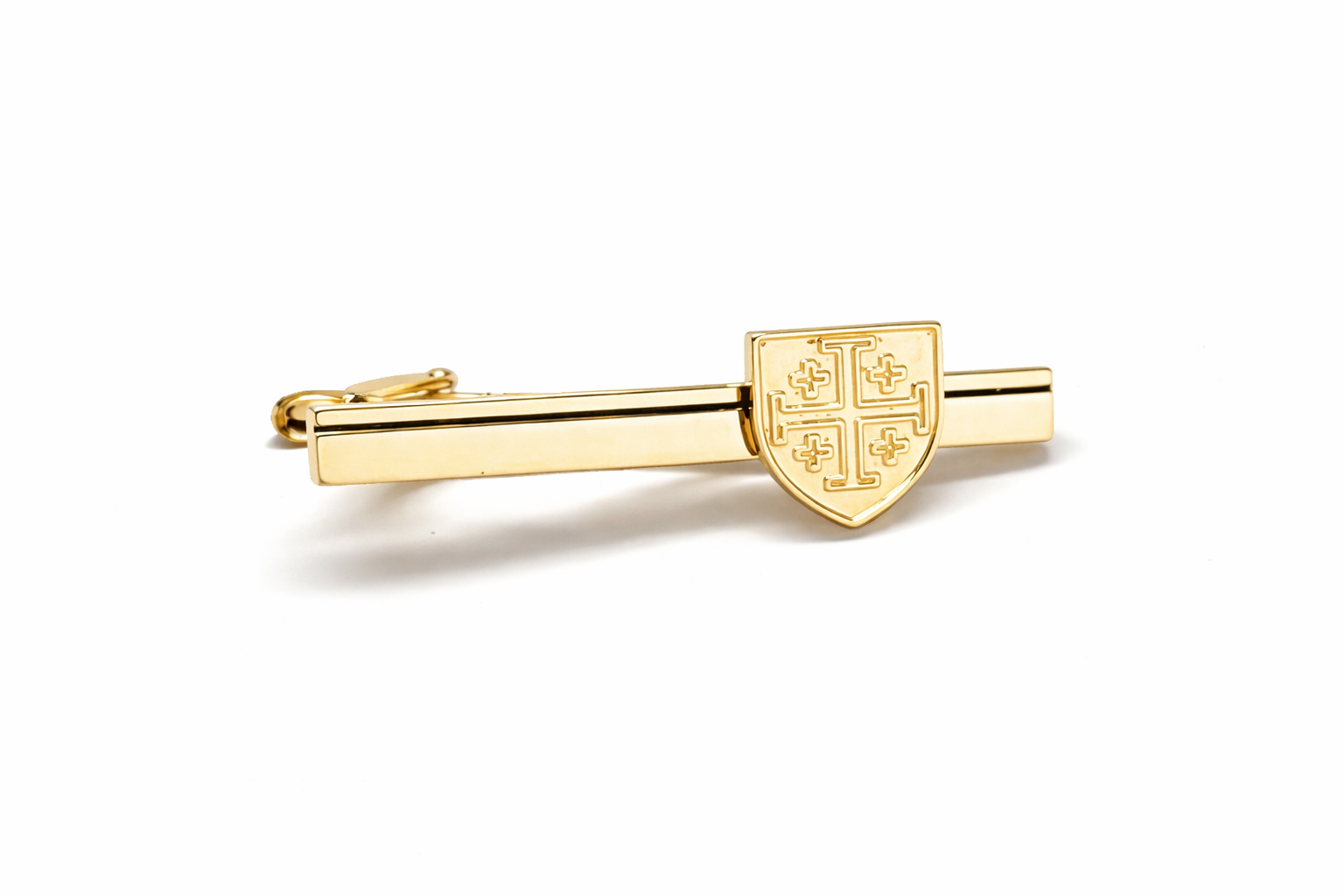 christian tie clip gold formal mens accessory