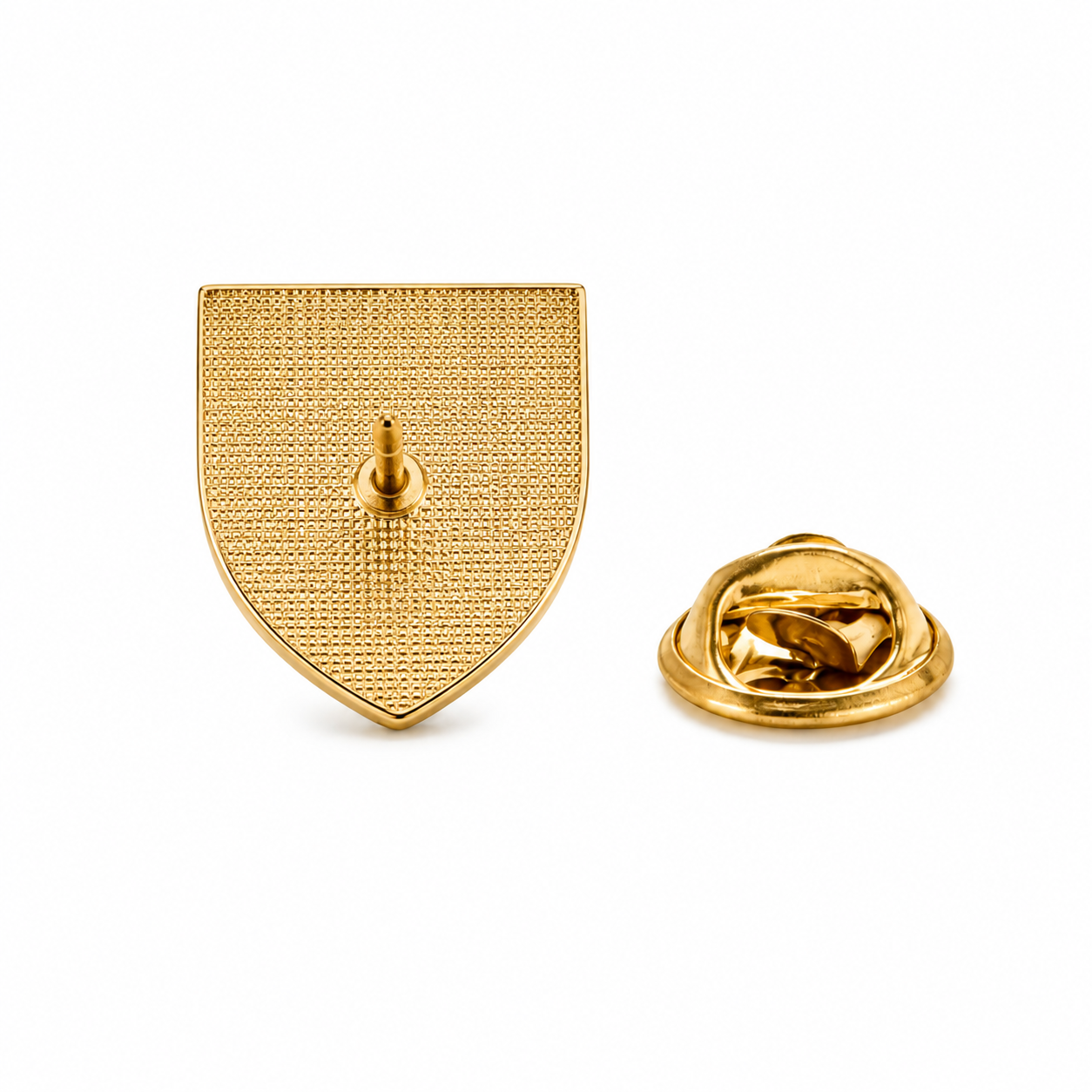 Gold Jerusalem Cross Lapel Pin Image backside