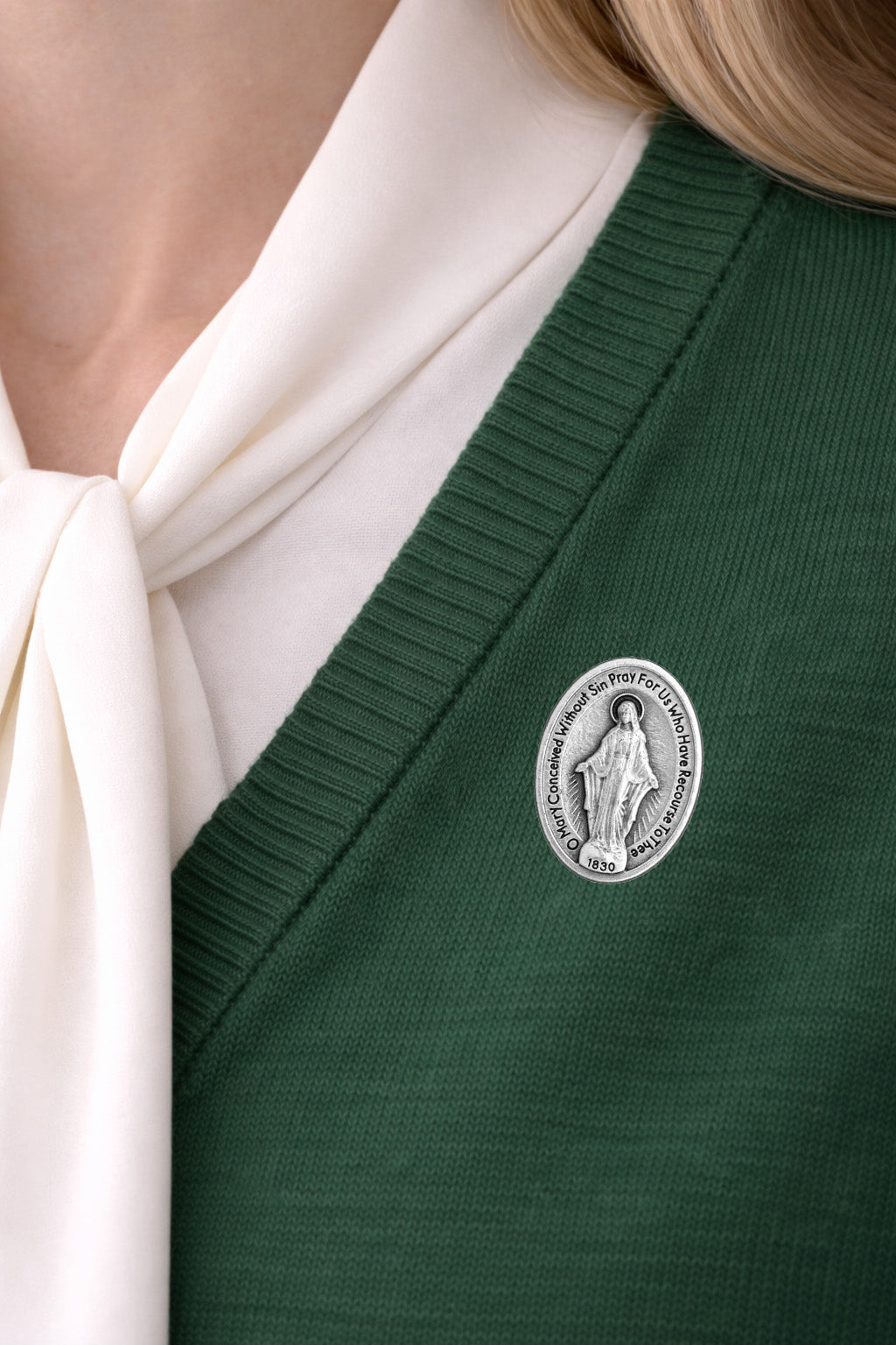 our lady of grace catholic lapel pin