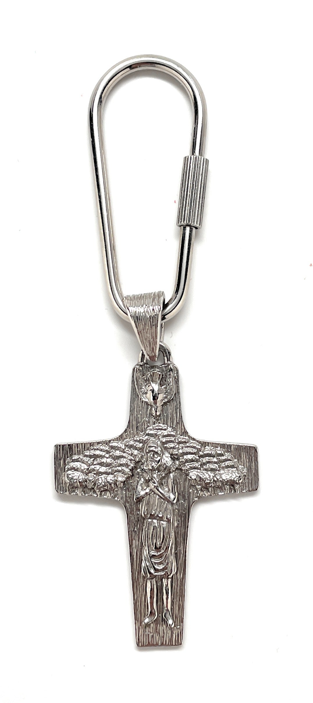 st christopher keychain carabiner clip