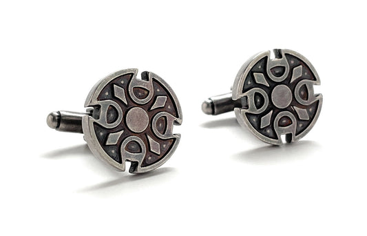 Vintage Celtic knot cufflinks in antique silver