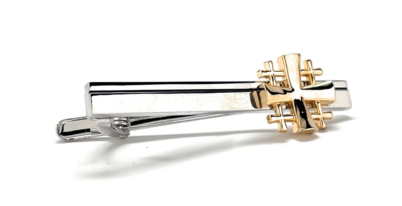 Religious tie clip gift for pastors and groomsmen
