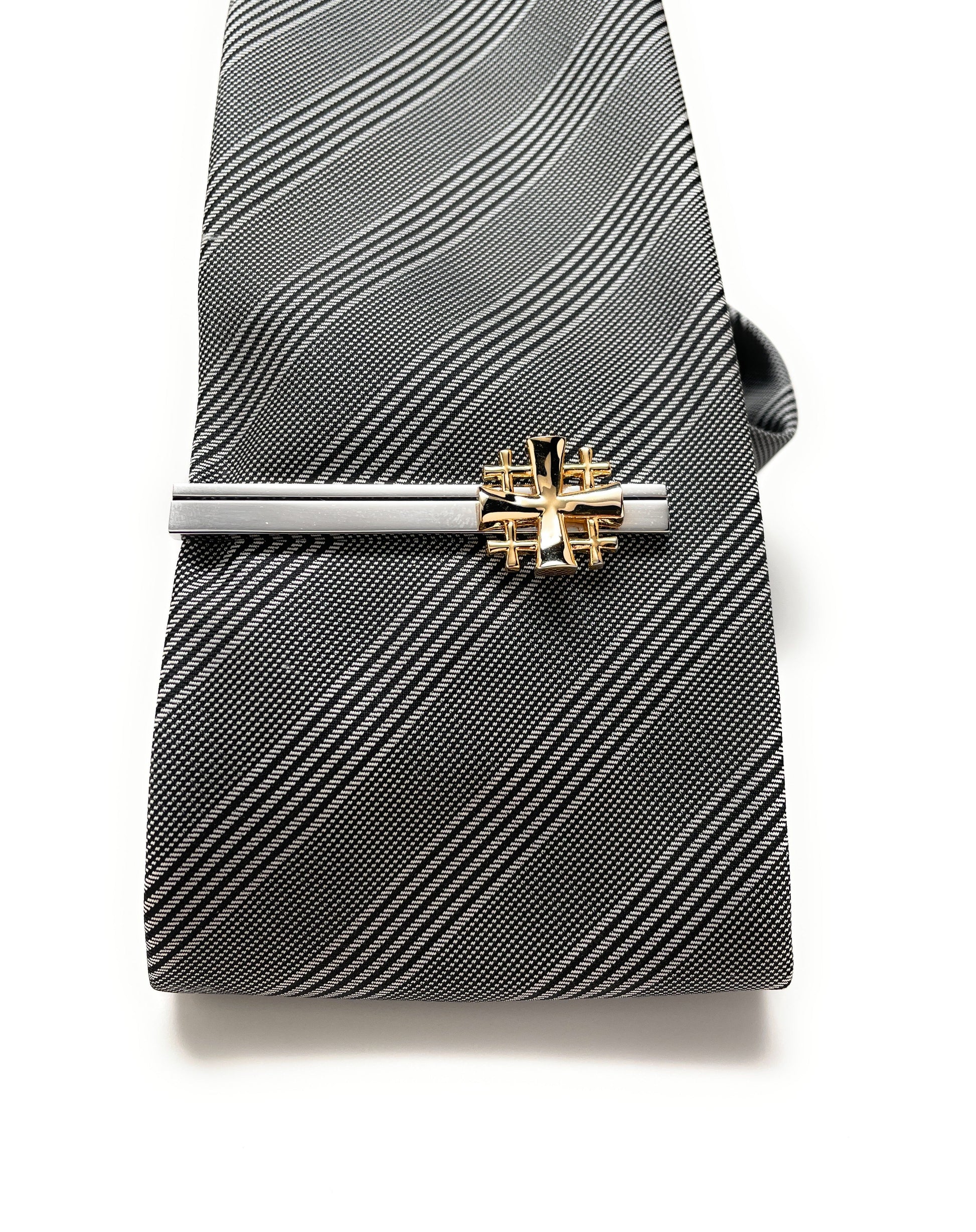 Religious tie clip gift for pastors and groomsmen