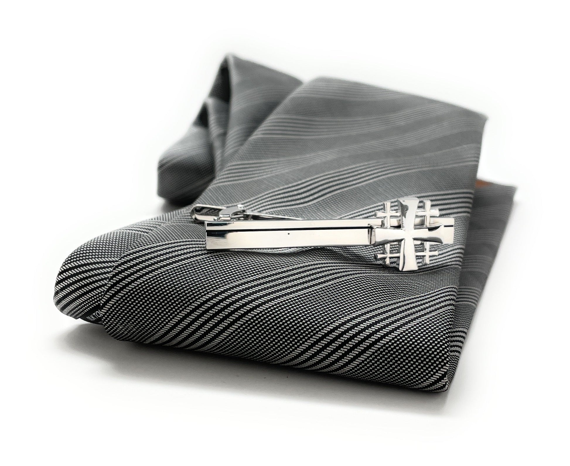 Religious tie clip gift for pastors and groomsmen