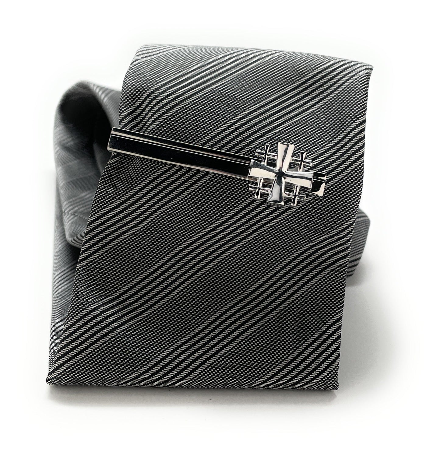 Religious tie clip gift for pastors and groomsmen