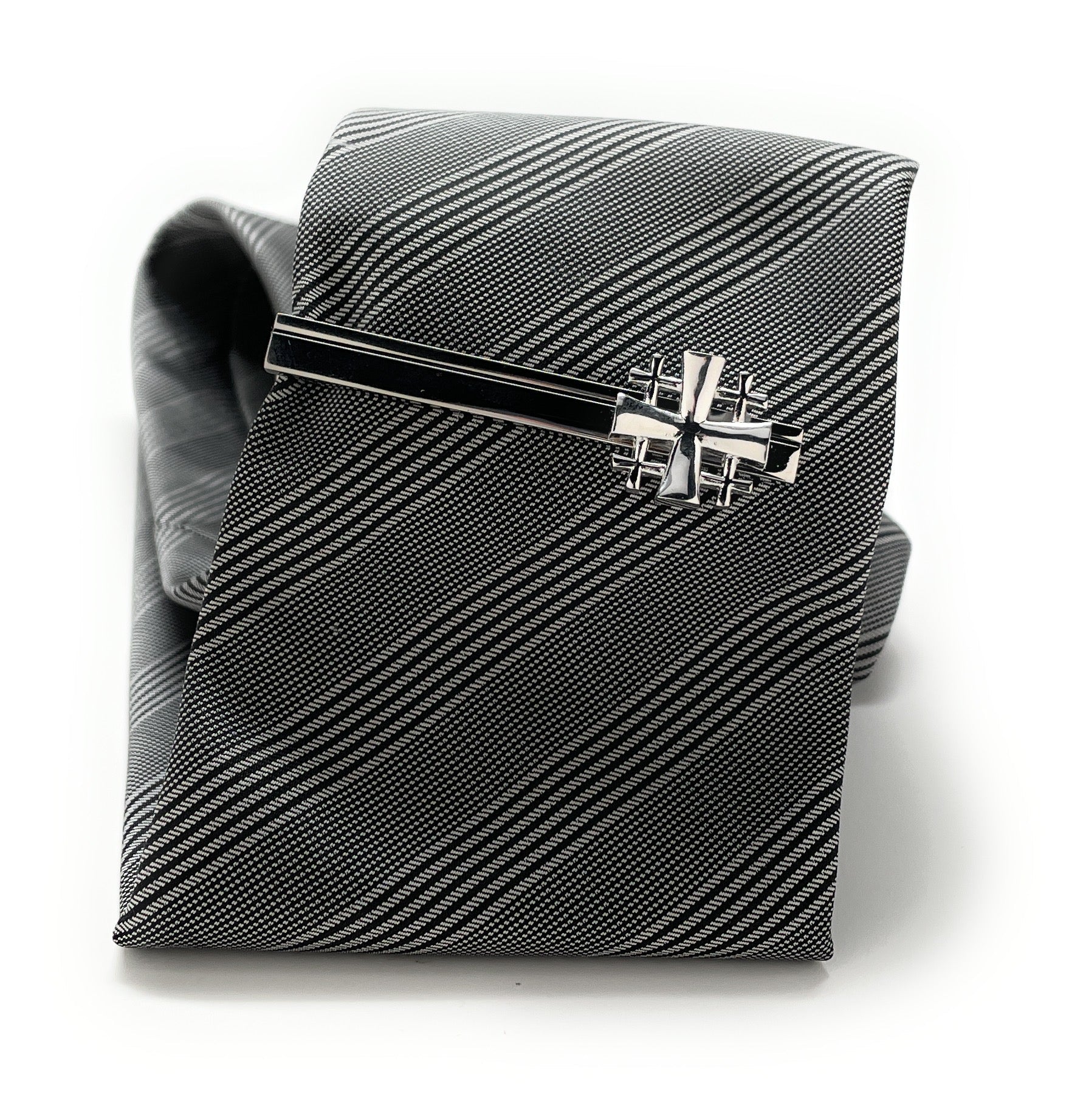 Religious tie clip gift for pastors and groomsmen