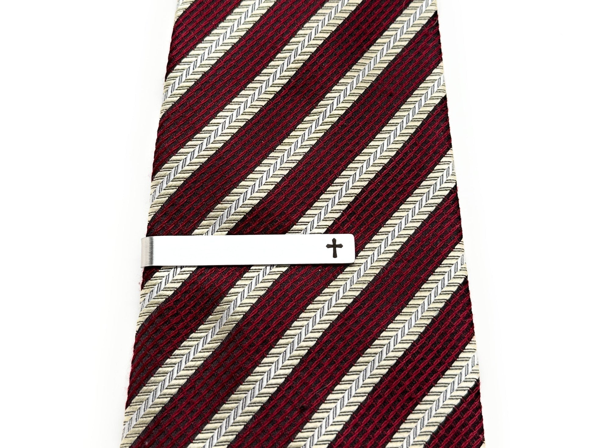 Faith-based cross tie bar for pastors and clergy