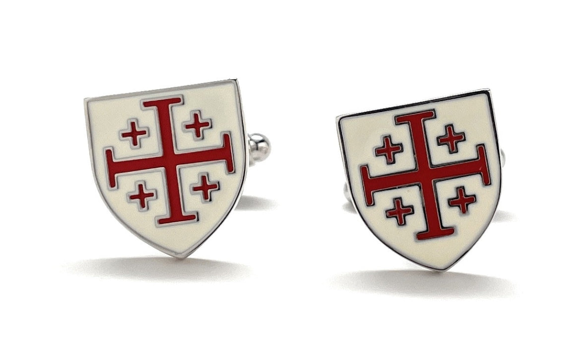 Faith inspired Jerusalem cross cufflinks for men
