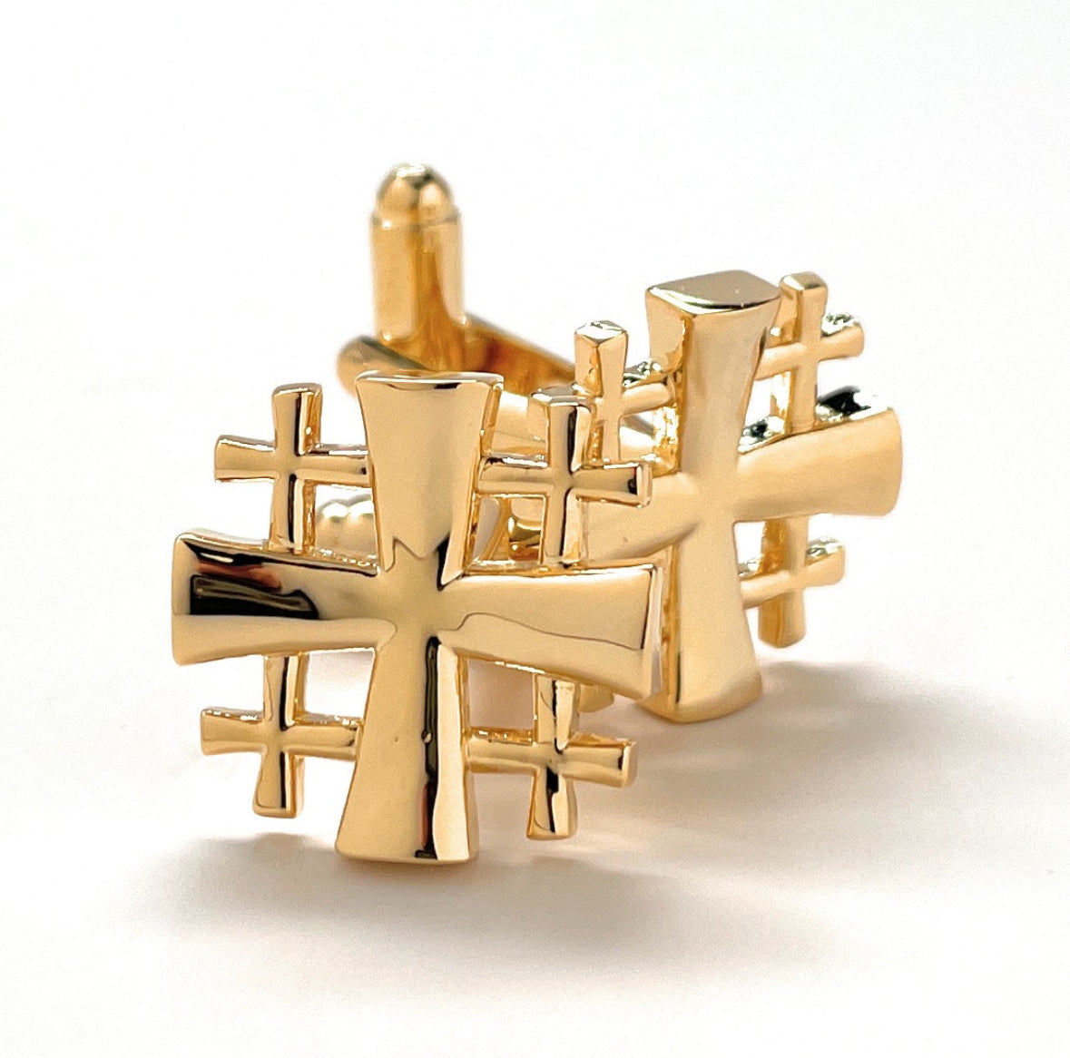 faith inspired jerusalem cross cufflinks for men