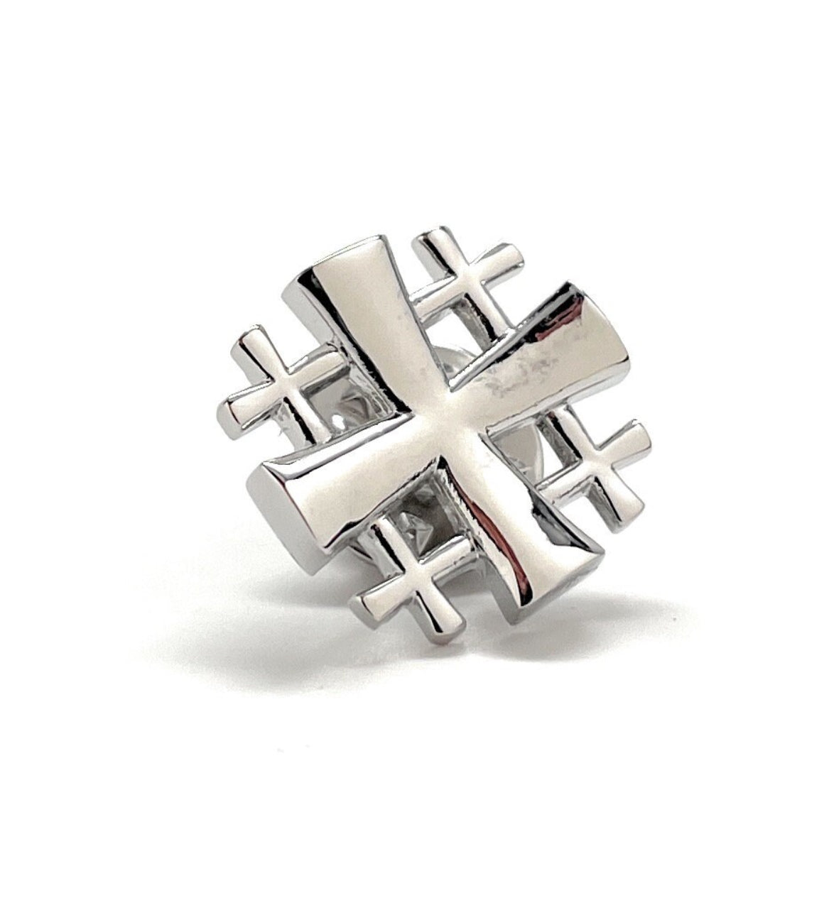 five fold cross crusaders shield pin
