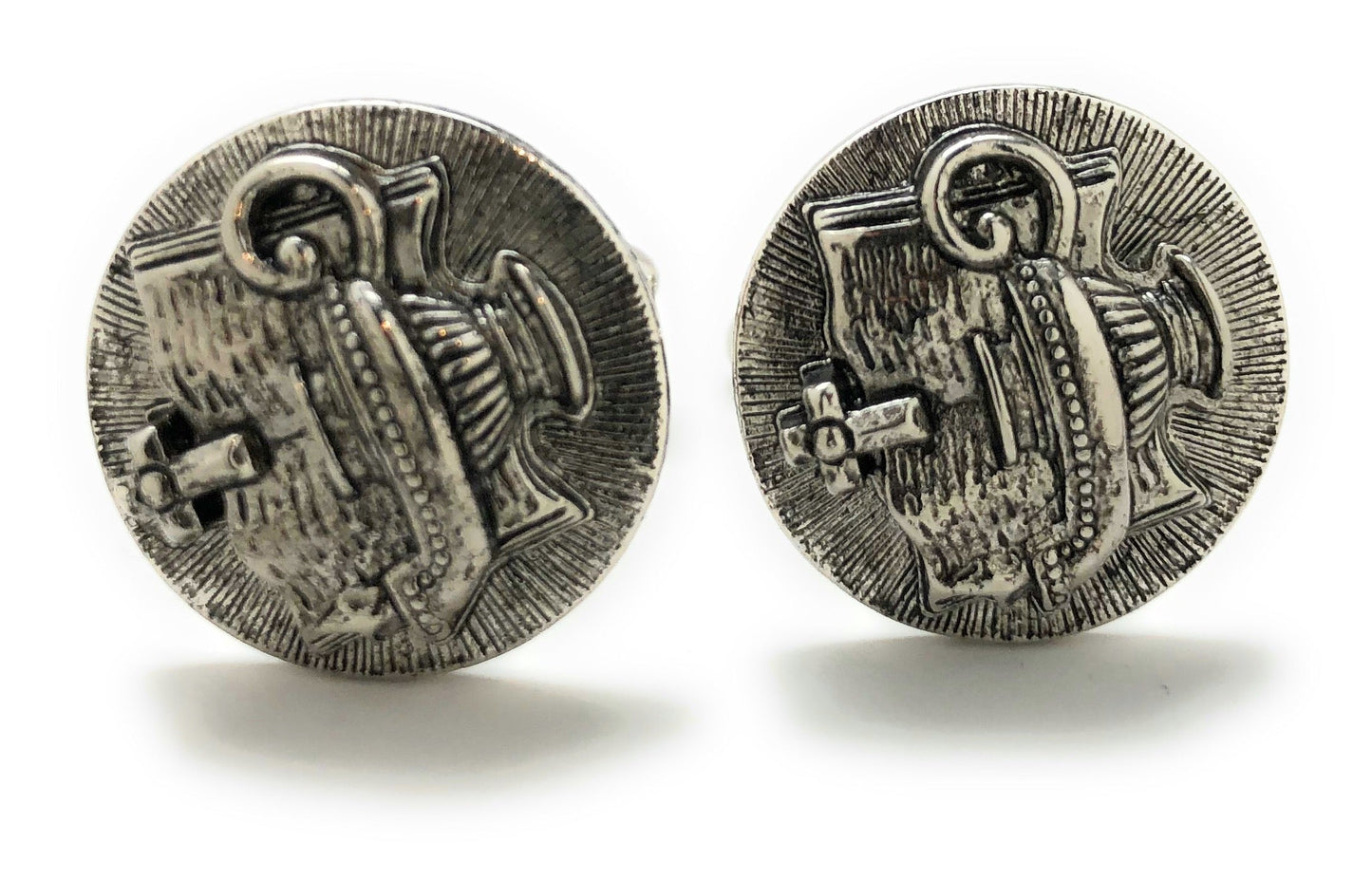Ten Virgins oil lamp cufflinks Christian jewelry for men