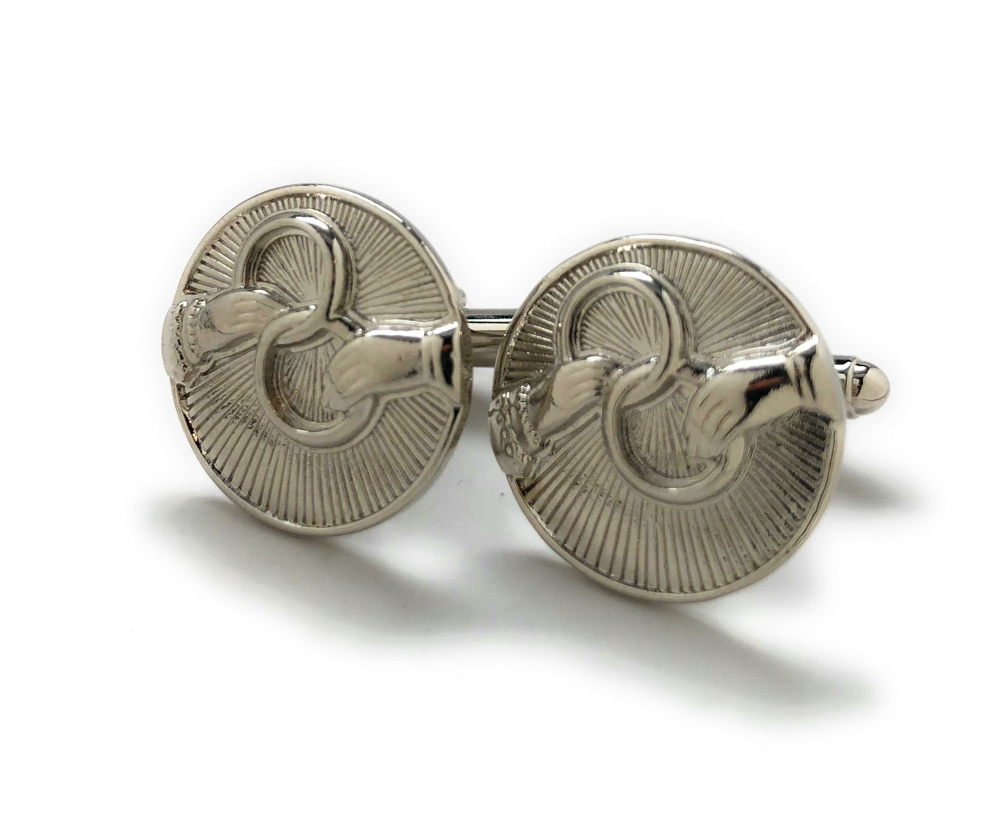 religious cufflinks intertwined circle design