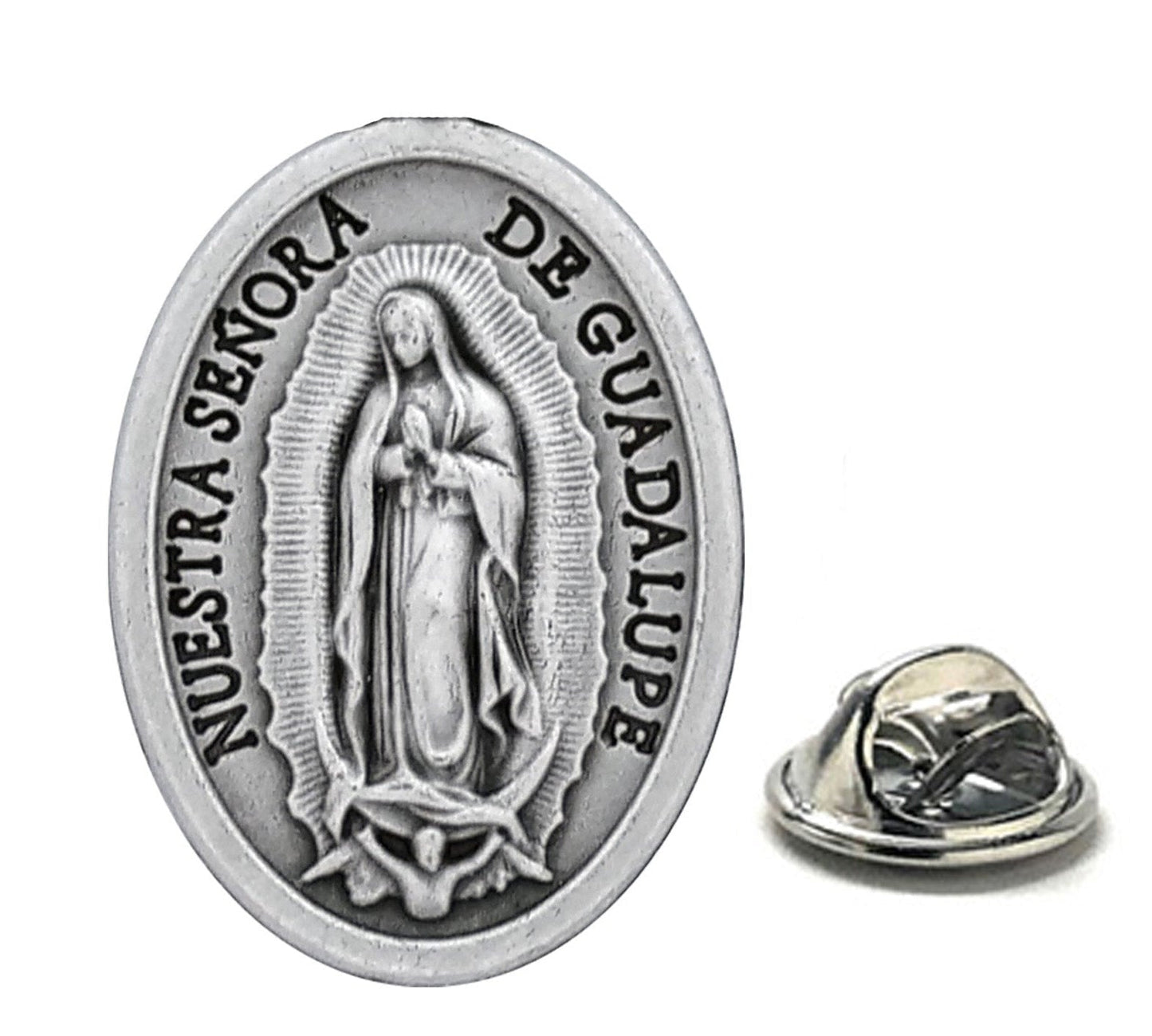 our lady of guadalupe lapel pin made in italy