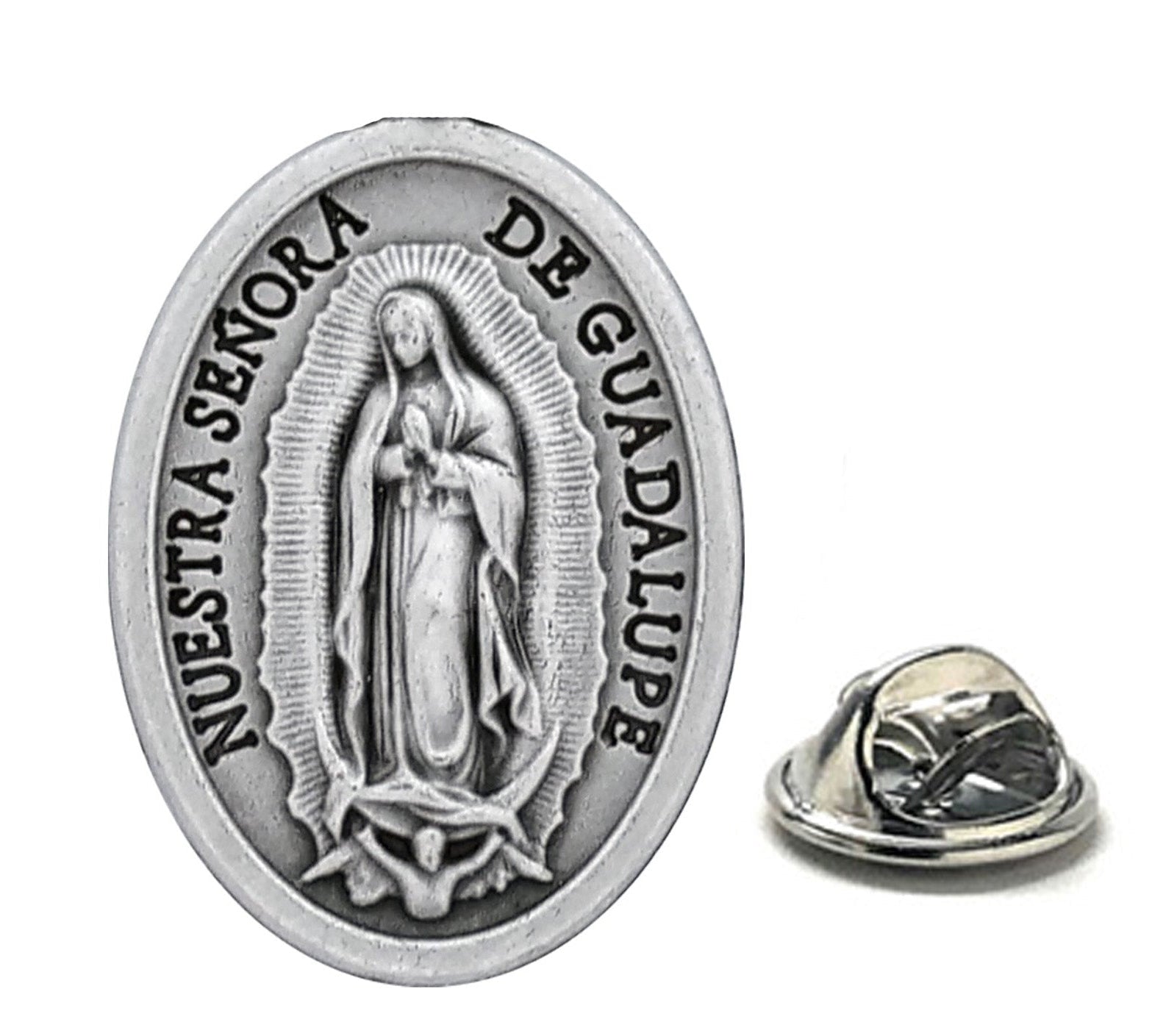 our lady of guadalupe lapel pin made in italy