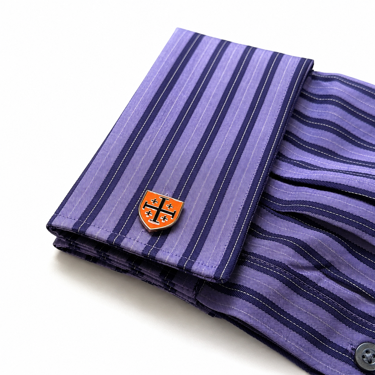 Jerusalem Cross Orange & Black Enamel Christian Jewelry purple shirt