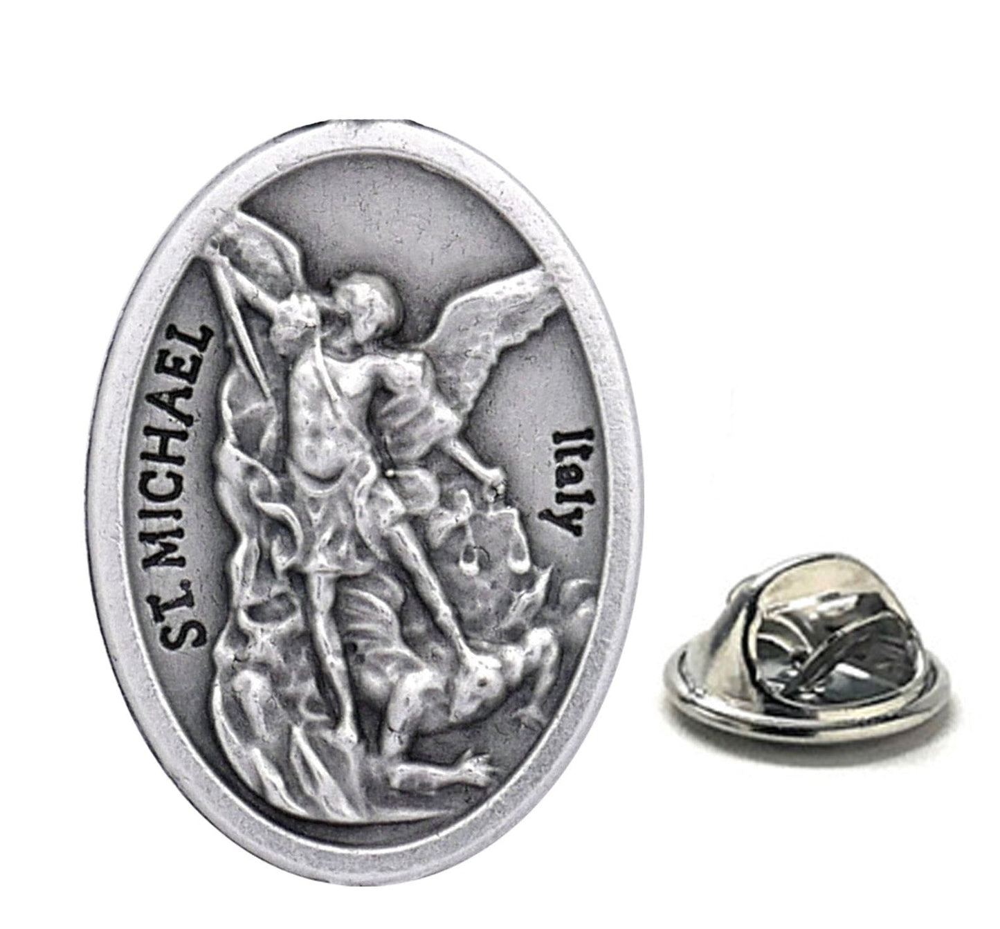 st michael the archangel lapel pin made in italy