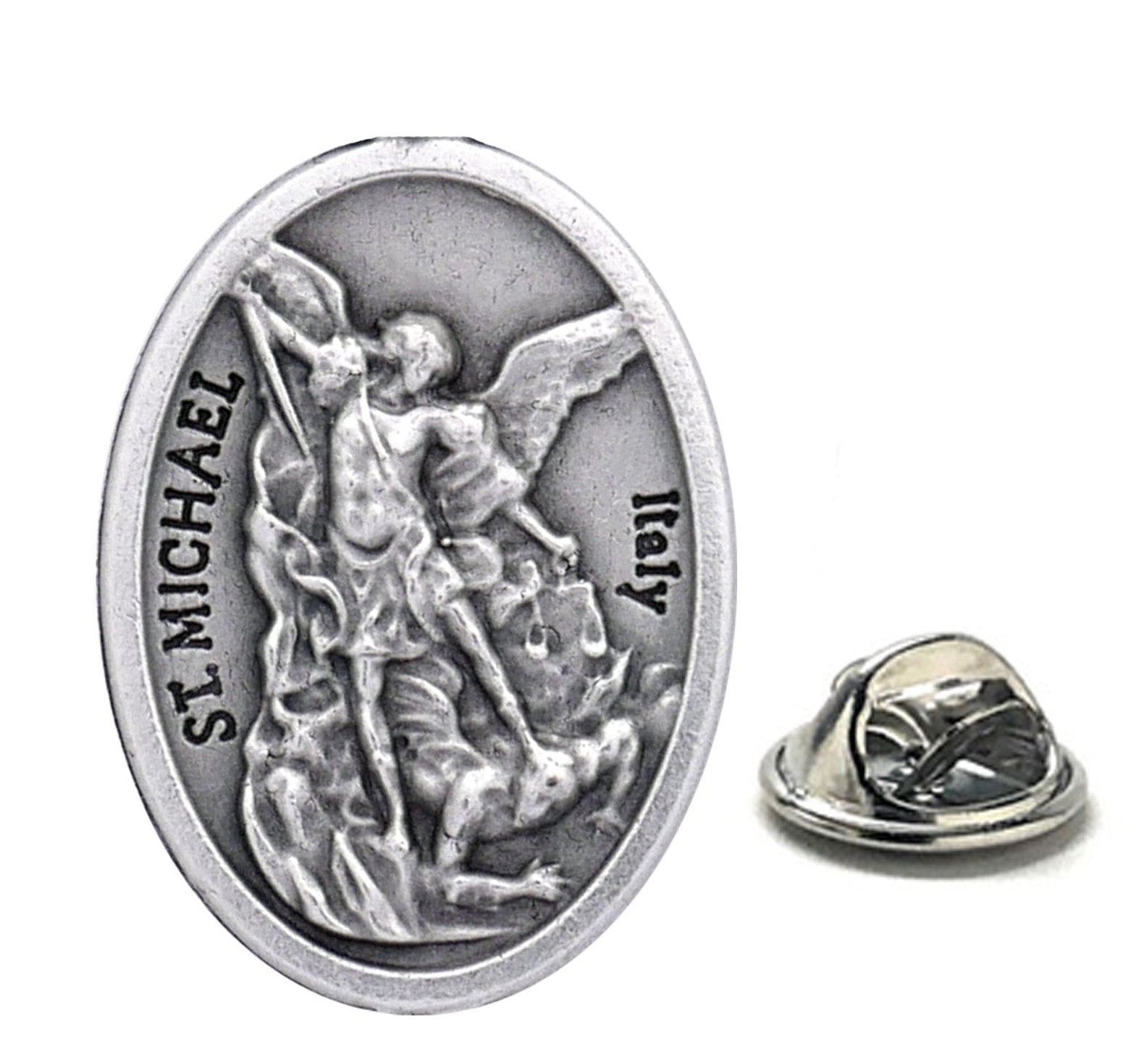 st michael the archangel lapel pin made in italy