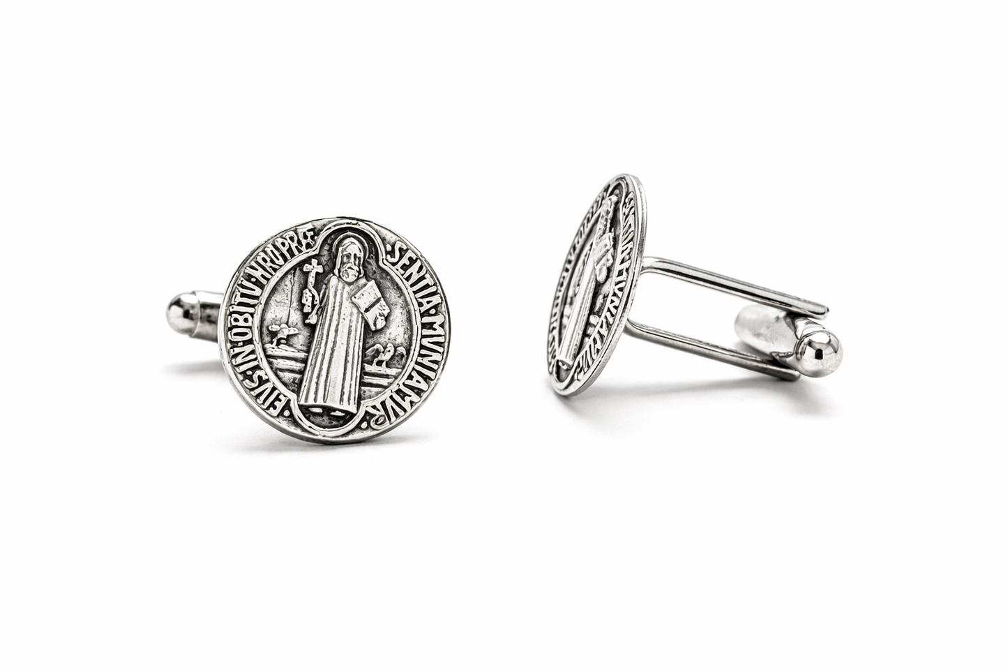 Confirmation gift cufflinks St Benedict