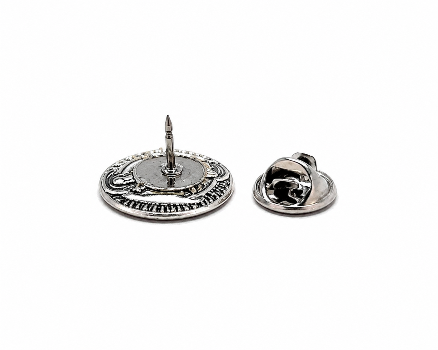 Saint Benedict Medal Lapel Pin Silver Catholic Christian Religious Pin for Men