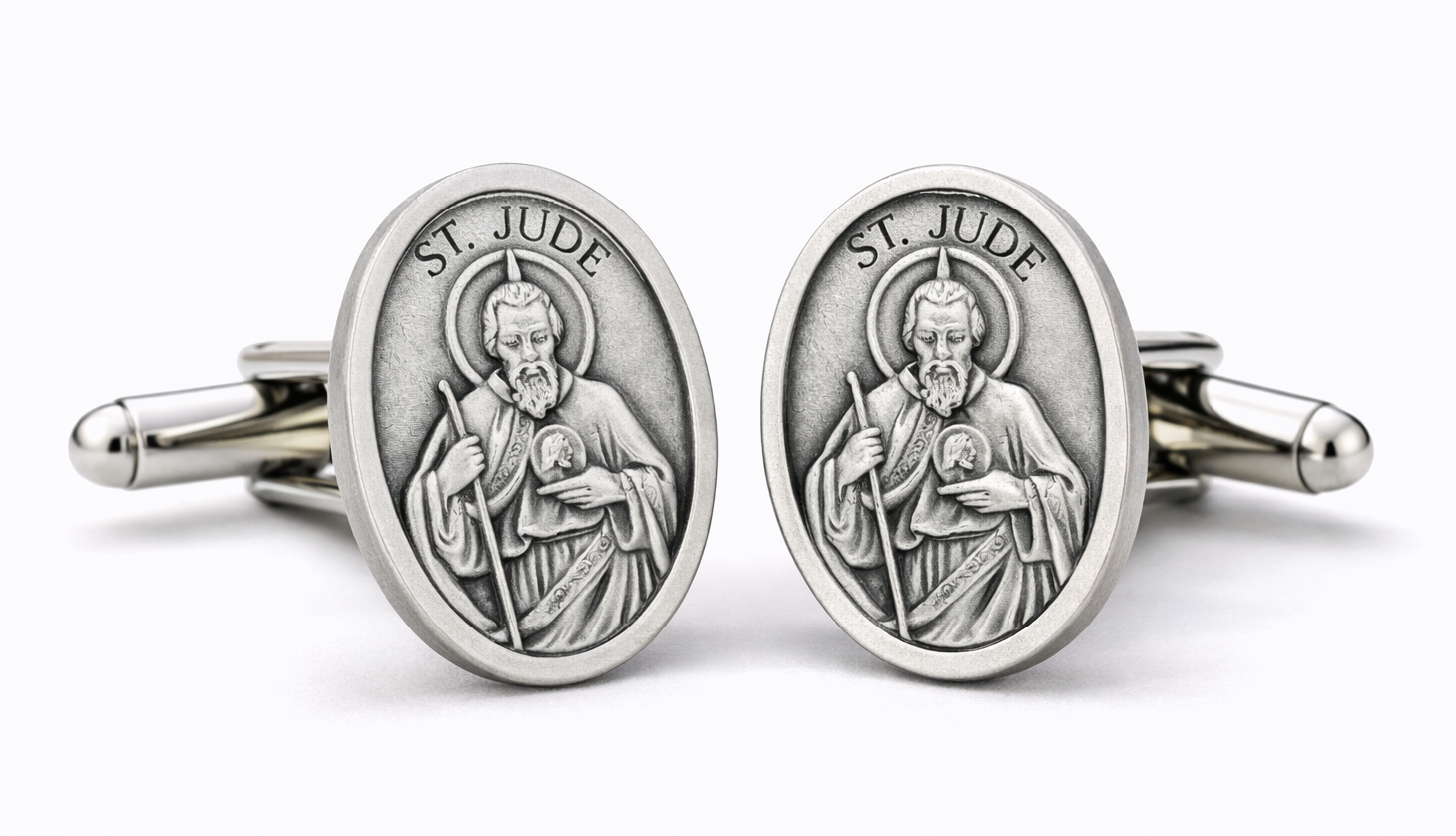 St. Jude cufflinks Patron Saint of Hope Catholic jewelry