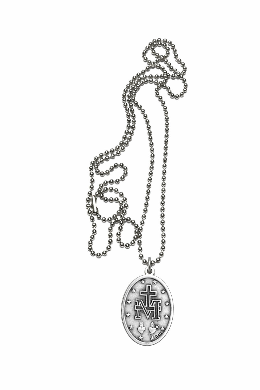 catholic prayer necklace 18 inch chain