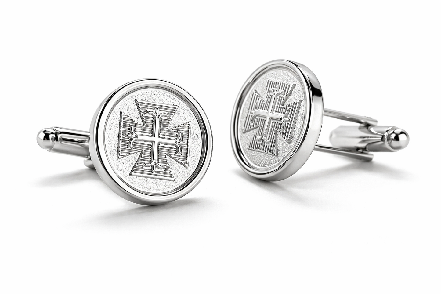 bottoni cross cufflinks silver
