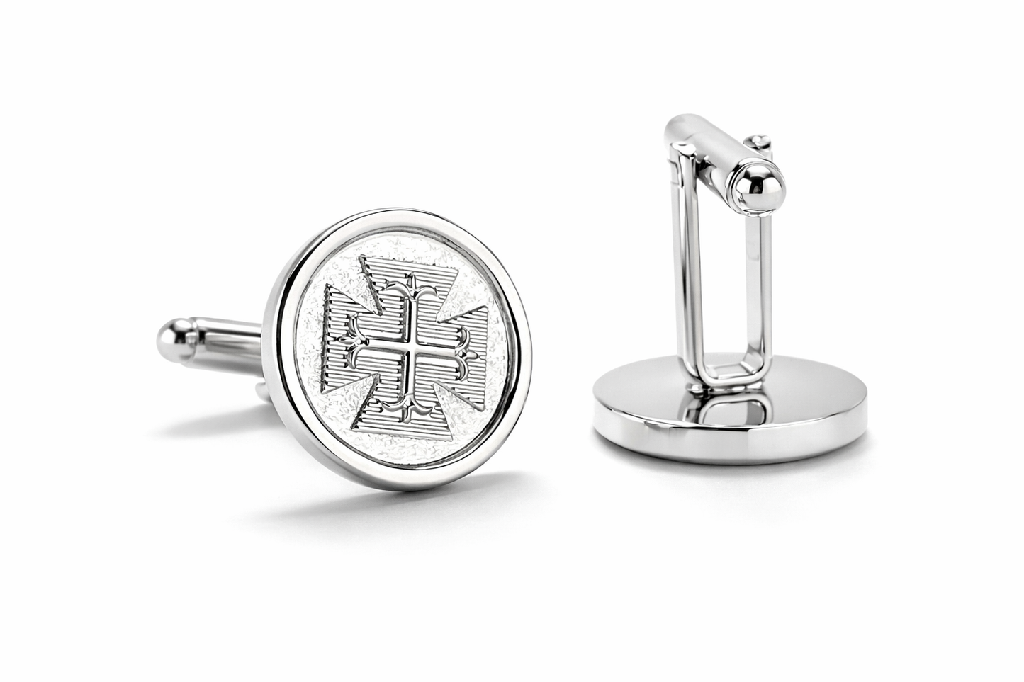 christian silver cufflinks for men