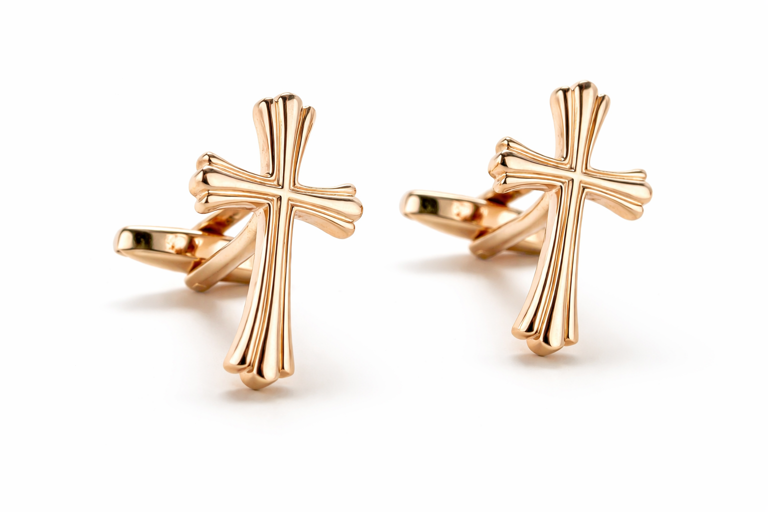 gold cross cufflinks for men
