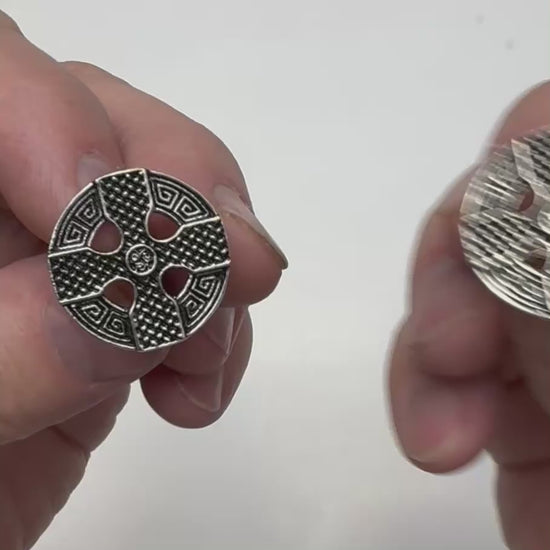 Silver Celtic Cross Cufflinks 