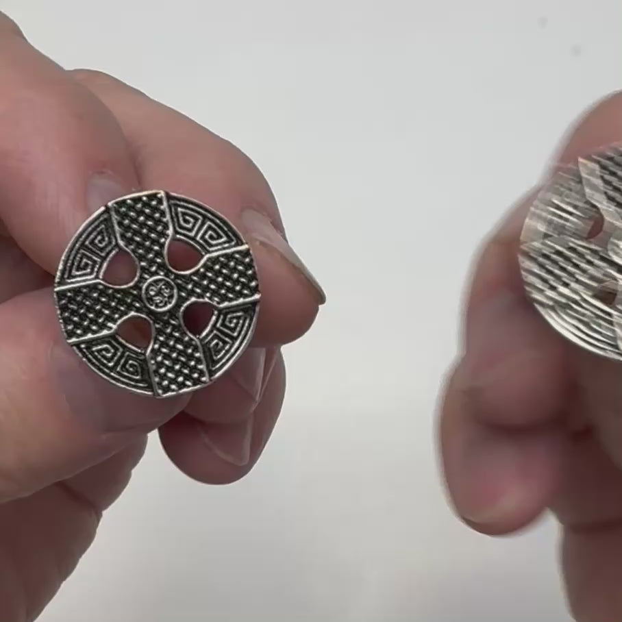 Silver Celtic Cross Cufflinks 