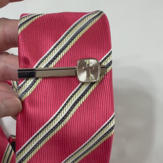Radiant Cross Tie Clip for Men 