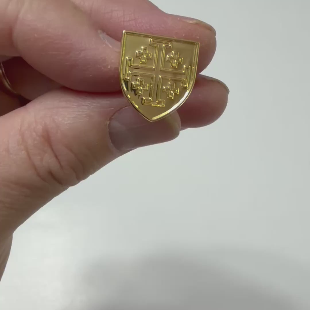 Gold Jerusalem Cross Cufflinks