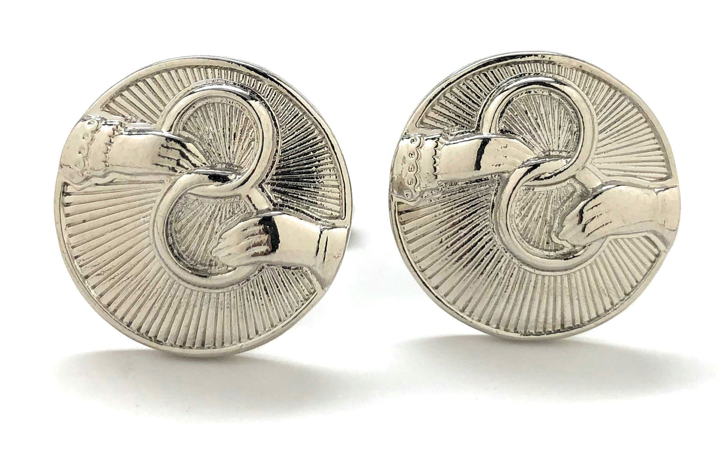 eternal rings cufflinks silver symbolic design